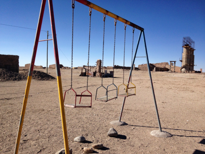 Bolivia salt flats-abandoned